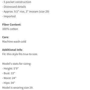 Shorts.  Better description w measures